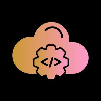 Cloud Coding Vector Icon