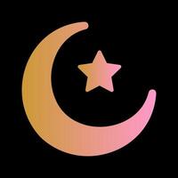 Moon and Star Vector Icon