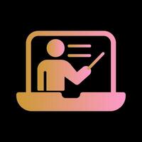 Online Lesson Vector Icon