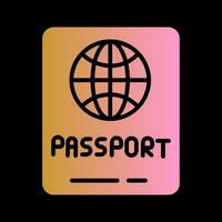 icono de vector de pasaporte