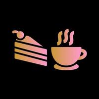 icono de vector de café servido