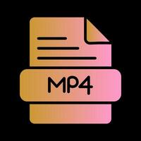 icono de vector de mp4