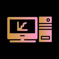 Graph Line Screen Vector Icon