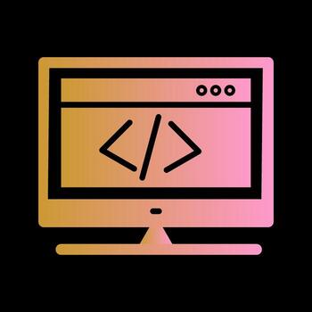icono de vector de codificación html