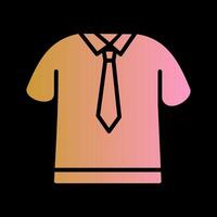 icono de vector de camisa y corbata