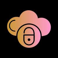 Secure Cloud Vector Icon