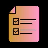 Filling Ballot Paper Vector Icon