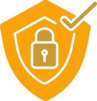 icono de vector de protección verificada