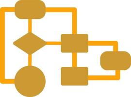 icono de vector de diagrama de flujo