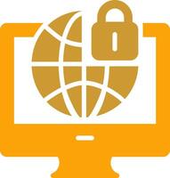 icono de vector de seguridad de internet