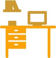 Office Desk Vector Icon