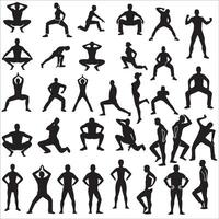 AI generated man basic sign- symbol- pictogram posture icons vector