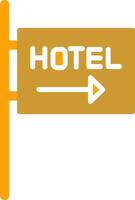 icono de vector de signo de hotel