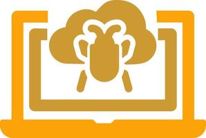 Bug Cloud Vector Icon