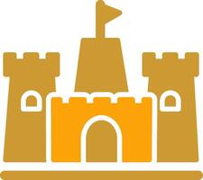 icono de vector de castillo de arena