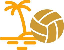 Beach Volleyball Vector Icon