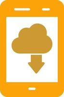 Cloud with Downward Arrow Vector Icon