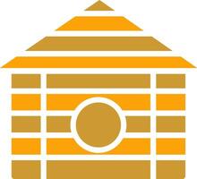 Wood Cabin Vector Icon