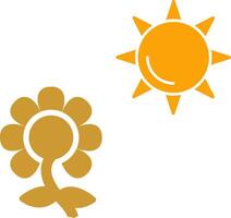 Flower in sunlight Vector Icon