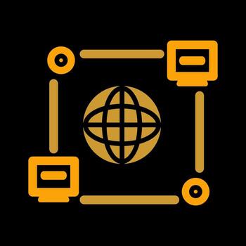 computadora conexión vector icono