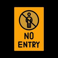 No Entry Sign Vector Icon