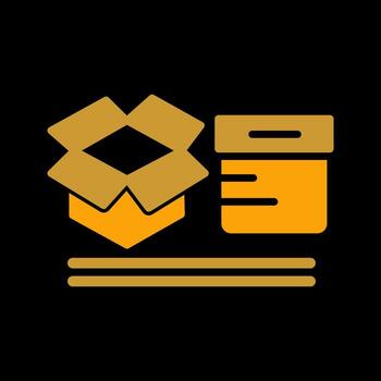 icono de vector de cajas