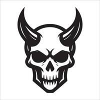 AI generated Devil Skull illustration vector