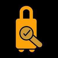 Luggage Inspection Vector Icon