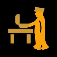 Guard Checking Briefcase Vector Icon