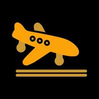 icono de vector de aterrizaje de vuelo