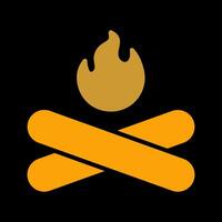 Camp Fire Vector Icon