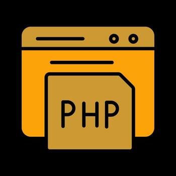 icono de vector de php