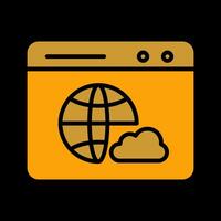 Web Cloud Vector Icon