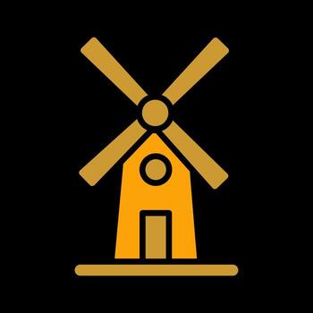 icono de vector de molino de viento