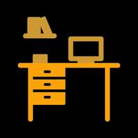 Office Desk Vector Icon