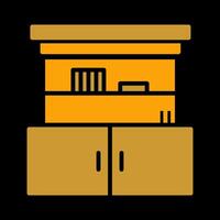 Cupboard with Shelves Vector Icon