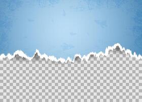 torn grunge paper strips on a square background for text vector