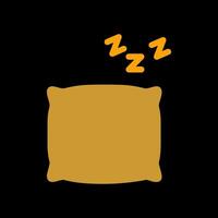 icono de vector de almohada