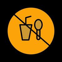 No Food or Drinks Vector Icon