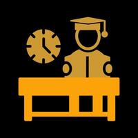 Studying on Desk I Vector Icon
