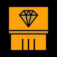 icono de vector de exhibición de diamantes