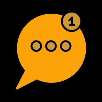 icono de vector de burbujas de mensaje