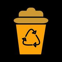 icono de vector de papelera de reciclaje