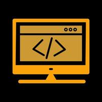 icono de vector de codificación html