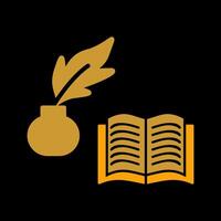 Quill and Book Vector Icon