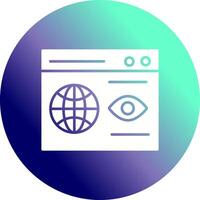 web visibilidad vector icono