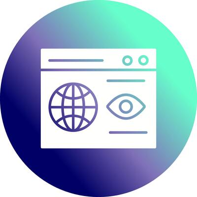 Web Visibility Vector Icon