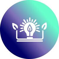 Ecology Bulb Vector Icon