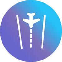 Plane on Runway Vector Icon