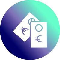 icono de vector de etiqueta euro